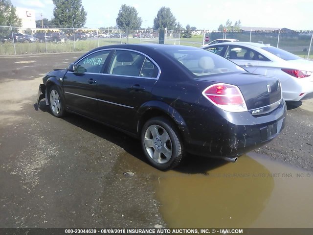 1G8ZS57N38F132690 - 2008 SATURN AURA XE BLACK photo 3