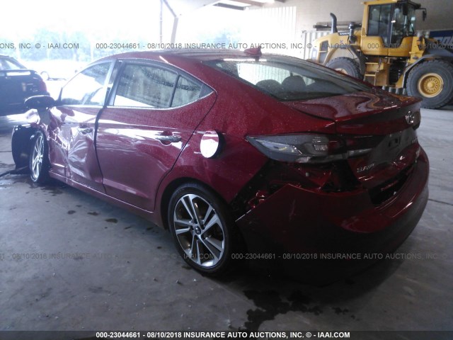 5NPD84LF2HH050513 - 2017 HYUNDAI ELANTRA SE/VALUE/LIMITED RED photo 3