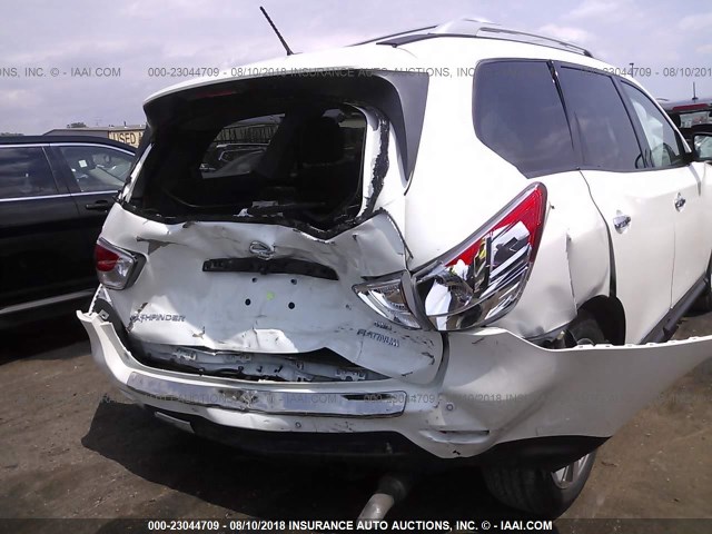 5N1AR2MM9FC605155 - 2015 NISSAN PATHFINDER S/SV/SL/PLATINUM WHITE photo 6