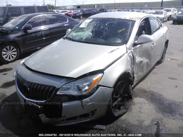 2G4GK5EX4G9175651 - 2016 BUICK REGAL GRAY photo 2