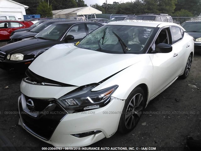 1N4AA6AP0HC375838 - 2017 NISSAN MAXIMA 3.5S/SV/SL/SR/PLAT WHITE photo 2