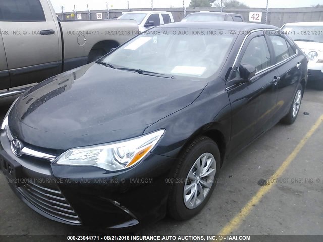4T1BF1FK3HU451056 - 2017 TOYOTA CAMRY LE/XLE/SE/XSE BLACK photo 2
