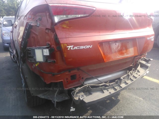 KM8J3CA23HU421255 - 2017 HYUNDAI TUCSON LIMITED/SPORT AND ECO/SE ORANGE photo 6