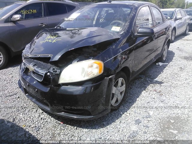 KL1TD56E69B657136 - 2009 CHEVROLET AVEO LS/LT BLACK photo 2