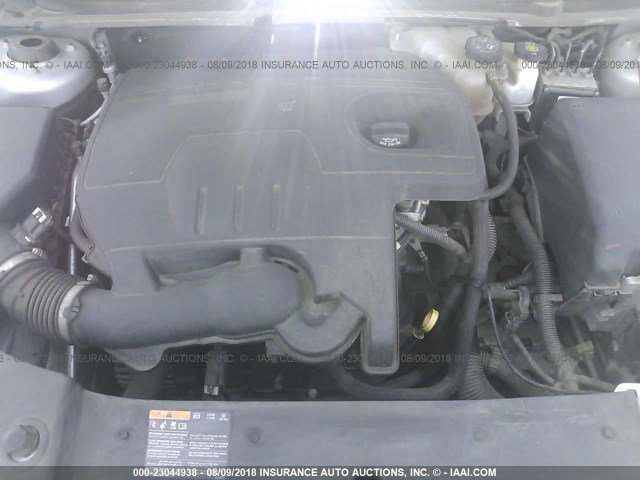 1G1ZC5E08CF367291 - 2012 CHEVROLET MALIBU 1LT ვერცხლისფერი ფოტო 10