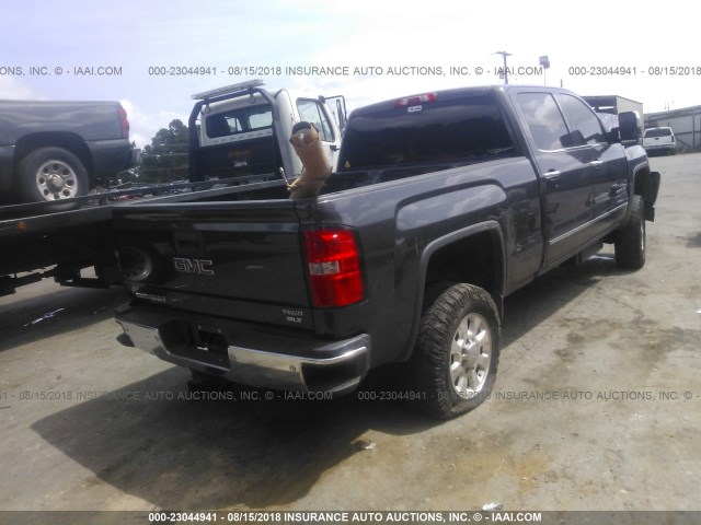 1GT12ZE86FF143252 - 2015 GMC SIERRA K2500 SLT GRAY photo 4