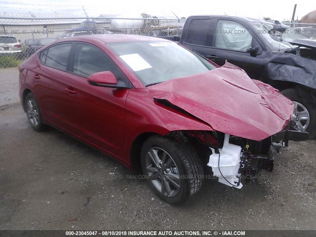 5NPD84LF9JH340219 - 2018 HYUNDAI ELANTRA SEL/VALUE/LIMITED RED photo 1