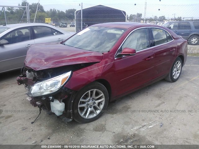 1G11C5SL7EF198508 - 2014 CHEVROLET MALIBU 1LT წითელი ფოტო 2