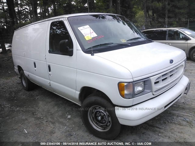 1FTRE1427YHB30073 - 2000 FORD ECONOLINE E150 VAN WHITE photo 1