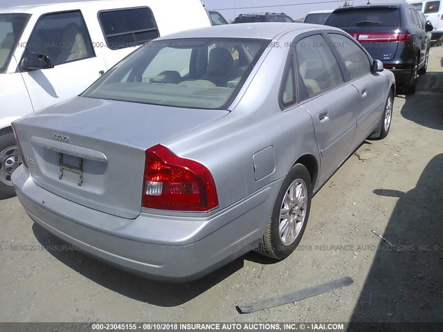 YV1TS59H541379777 - 2004 VOLVO S80 2.5T SILVER photo 4