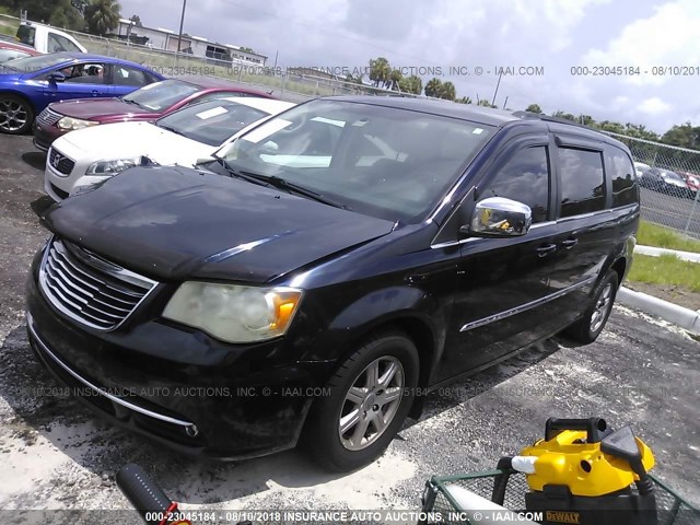 2A4RR5DG1BR641386 - 2011 CHRYSLER TOWN & COUNTRY TOURING BLACK photo 2