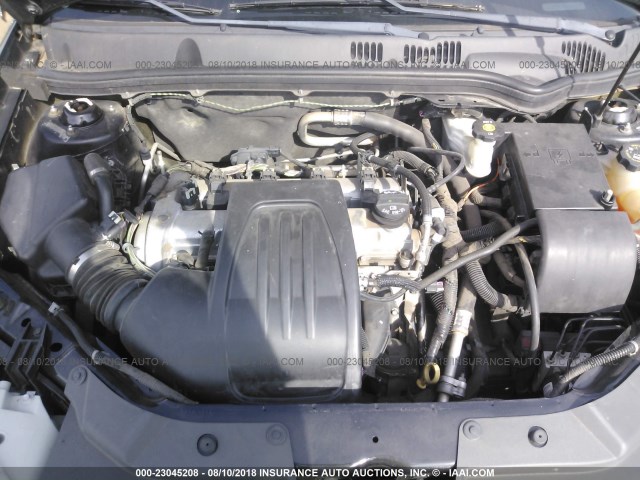 1G1AT58H297267866 - 2009 CHEVROLET COBALT LT შავი ფოტო 10