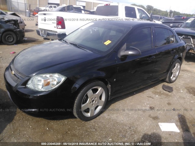 1G1AT58H297267866 - 2009 CHEVROLET COBALT LT შავი ფოტო 2