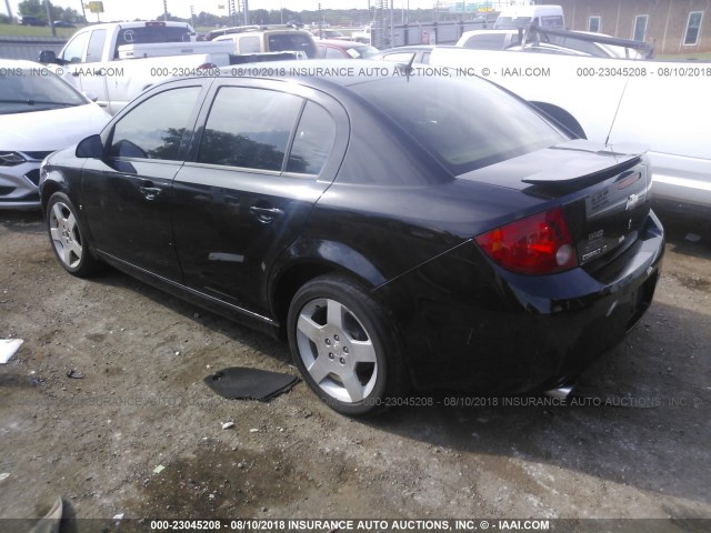 1G1AT58H297267866 - 2009 CHEVROLET COBALT LT შავი ფოტო 3