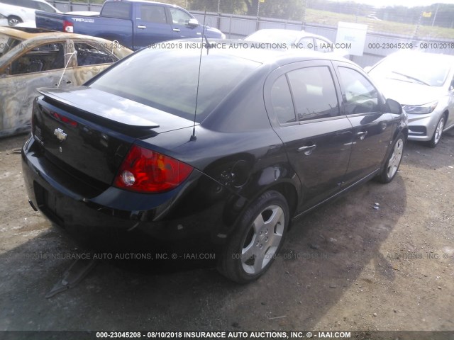 1G1AT58H297267866 - 2009 CHEVROLET COBALT LT შავი ფოტო 4
