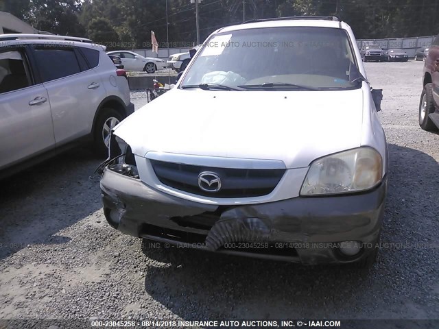 4F2YU09132KM61817 - 2002 MAZDA TRIBUTE LX/ES WHITE photo 6