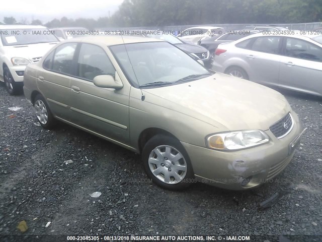 3N1CB51D52L606943 - 2002 NISSAN SENTRA XE/GXE BEIGE photo 1