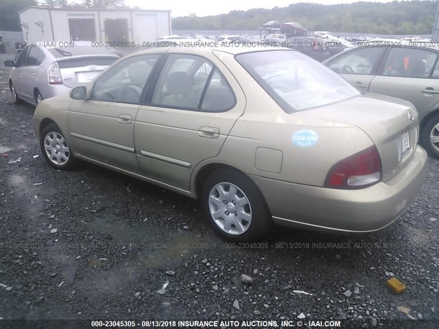 3N1CB51D52L606943 - 2002 NISSAN SENTRA XE/GXE BEIGE photo 3