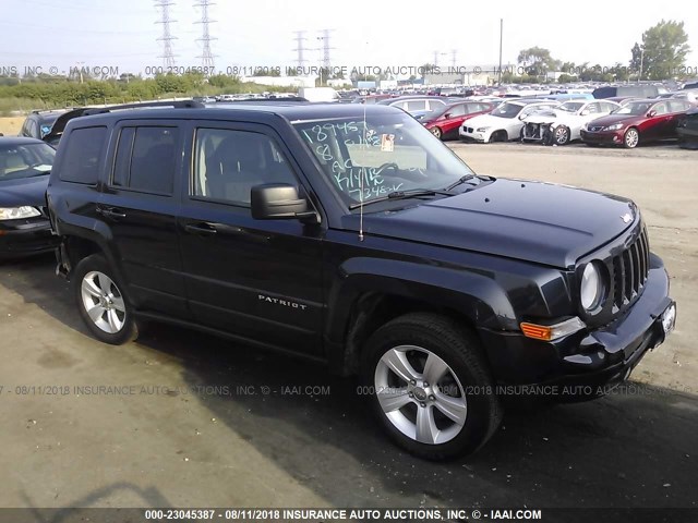 1C4NJRFB0ED617348 - 2014 JEEP PATRIOT LATITUDE Dark Blue photo 1