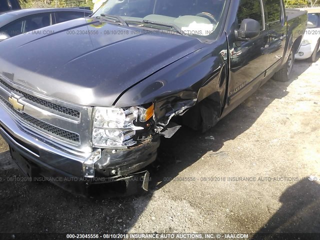 3GCRCREA6AG122301 - 2010 CHEVROLET SILVERADO C1500  LS GRAY photo 6