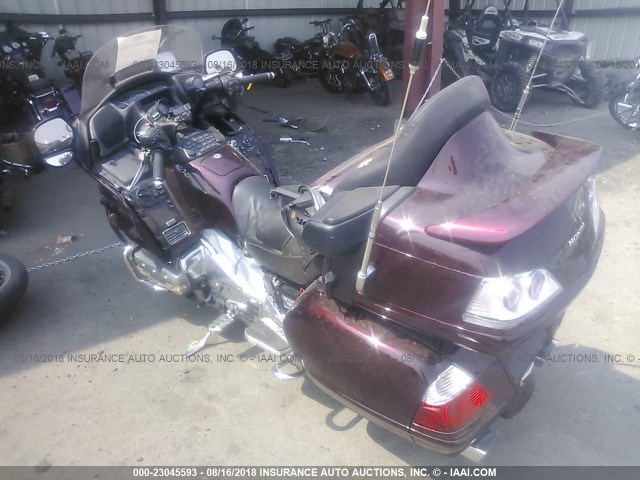 1HFSC47L66A504178 - 2006 HONDA GL1800 BURGUNDY photo 3