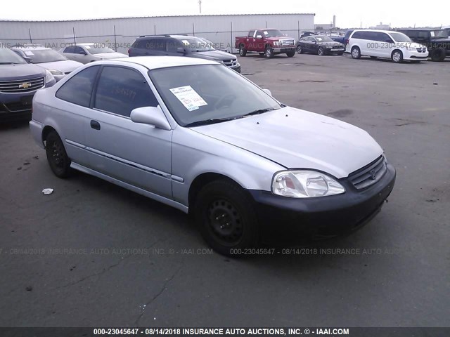 1HGEJ7225YL108930 - 2000 HONDA CIVIC HX SILVER photo 1