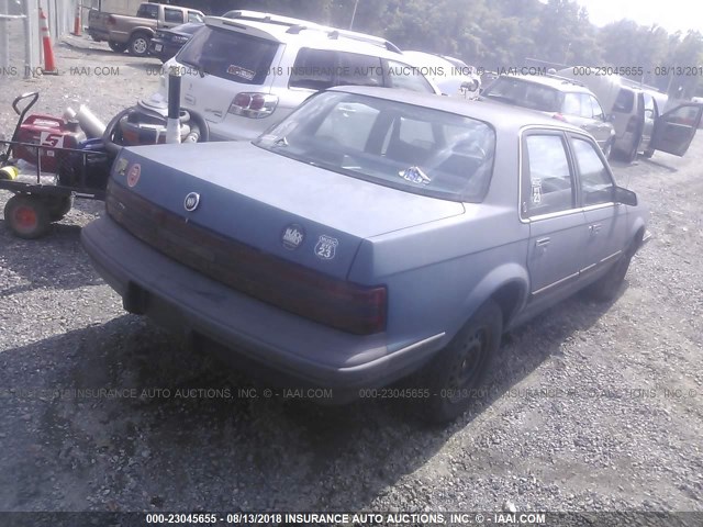 1G4AG55N0P6442491 - 1993 BUICK CENTURY SPECIAL BLUE photo 4