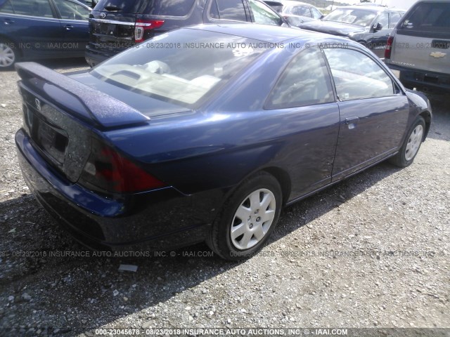 1HGEM22912L062270 - 2002 HONDA CIVIC EX BLUE photo 4