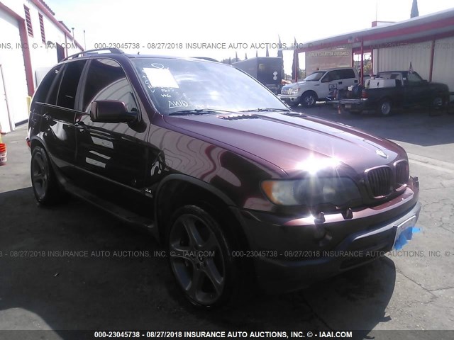 WBAFB33551LH09617 - 2001 BMW X5 4.4I BURGUNDY photo 1