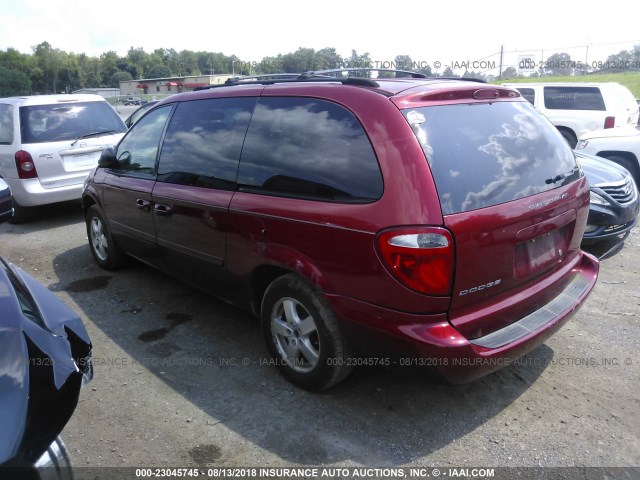 2D4GP44L07R283847 - 2007 DODGE GRAND CARAVAN SXT RED photo 3