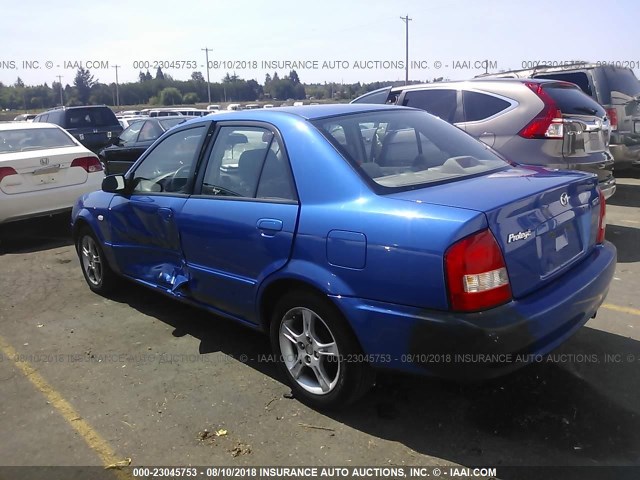 JM1BJ225730147379 - 2003 MAZDA PROTEGE DX/LX/ES BLUE photo 3