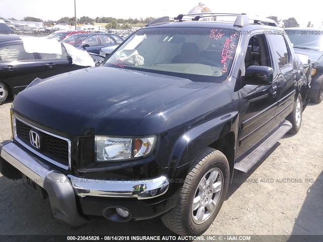 2HJYK16546H558777 - 2006 HONDA RIDGELINE RTL BLACK photo 2