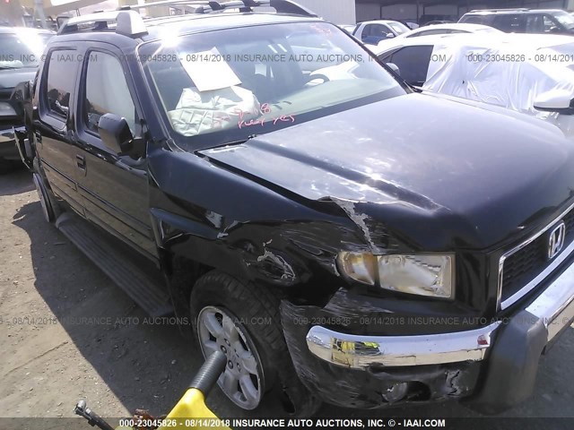 2HJYK16546H558777 - 2006 HONDA RIDGELINE RTL BLACK photo 6