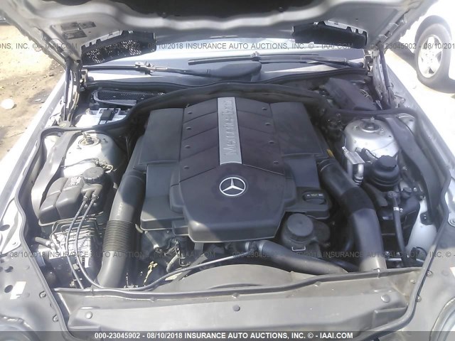 WDBSK75F33F016301 - 2003 MERCEDES-BENZ SL 500R SILVER photo 10