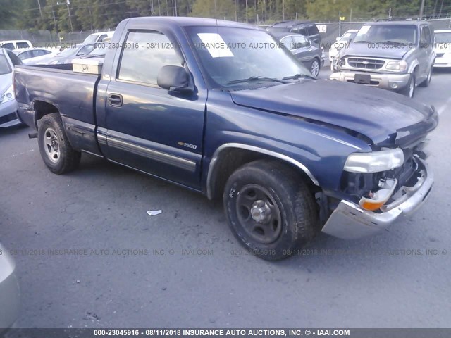 1GCEC14V7YZ349222 - 2000 CHEVROLET SILVERADO C1500 BLUE photo 1