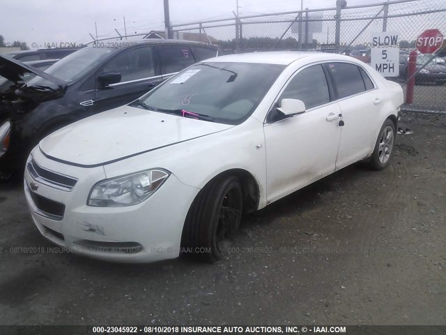 1G1ZH57B684198987 - 2008 CHEVROLET MALIBU 1LT თეთრი ფოტო 2
