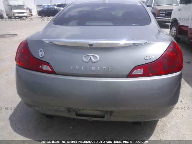 JNKCV64E49M607210 - 2009 INFINITI G37 JOURNEY/SPORT GRAY photo 6