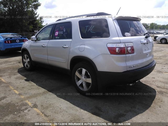 1GKKRREDXBJ293003 - 2011 GMC ACADIA SLT-1 SILVER photo 3