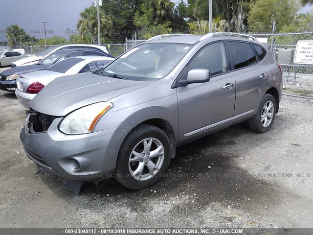 JN8AS5MT5BW150352 - 2011 NISSAN ROGUE S/SV/KROM GRAY photo 2