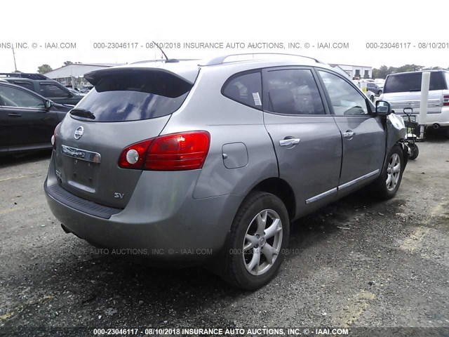 JN8AS5MT5BW150352 - 2011 NISSAN ROGUE S/SV/KROM GRAY photo 4