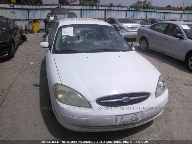 1FAFP55U73A136094 - 2003 FORD TAURUS SES WHITE photo 6