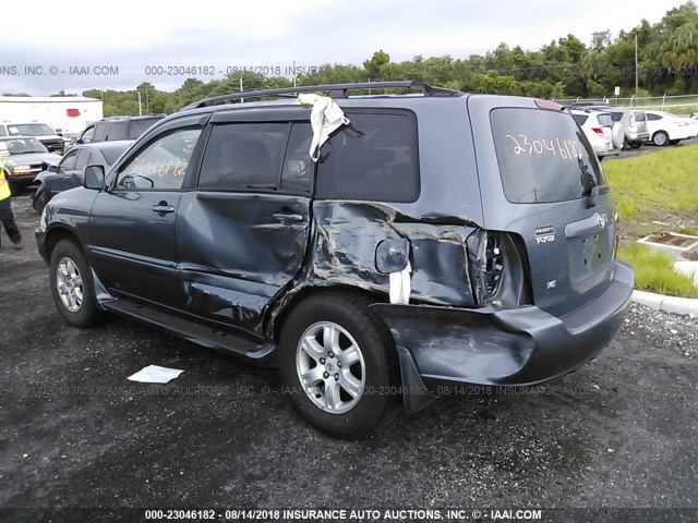 JTEGF21A020053814 - 2002 TOYOTA HIGHLANDER LIMITED BLUE photo 3