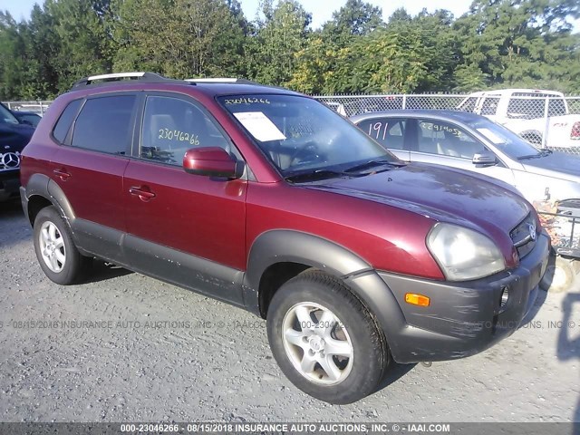 KM8JN72D75U139679 - 2005 HYUNDAI TUCSON GLS/LX RED photo 1