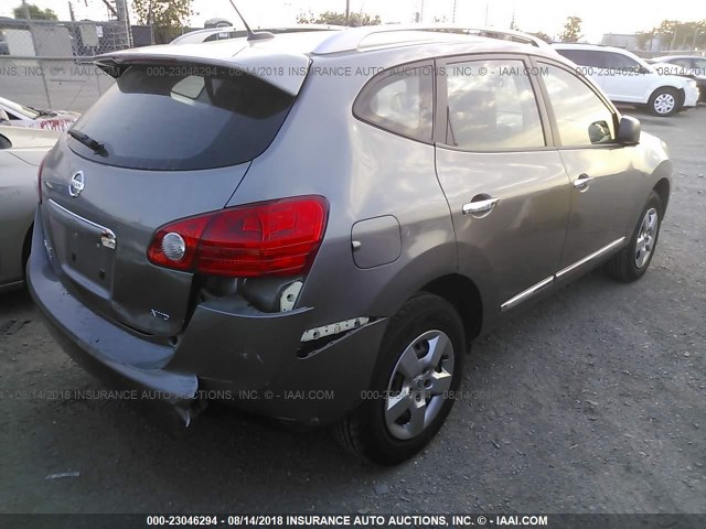 JN8AS5MV0FW762546 - 2015 NISSAN ROGUE SELECT S GRAY photo 4