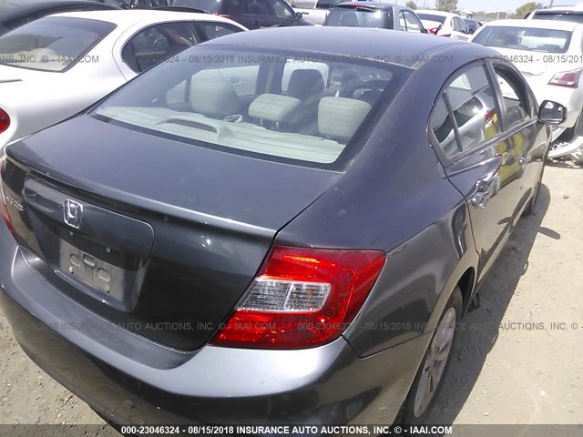 2HGFB2F9XCH582597 - 2012 HONDA CIVIC EXL GRAY photo 4