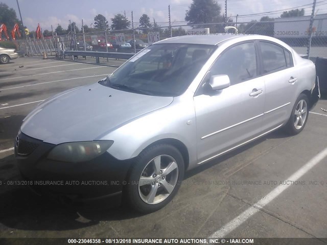 JM1BK12F851317567 - 2005 MAZDA 3 I SILVER photo 2