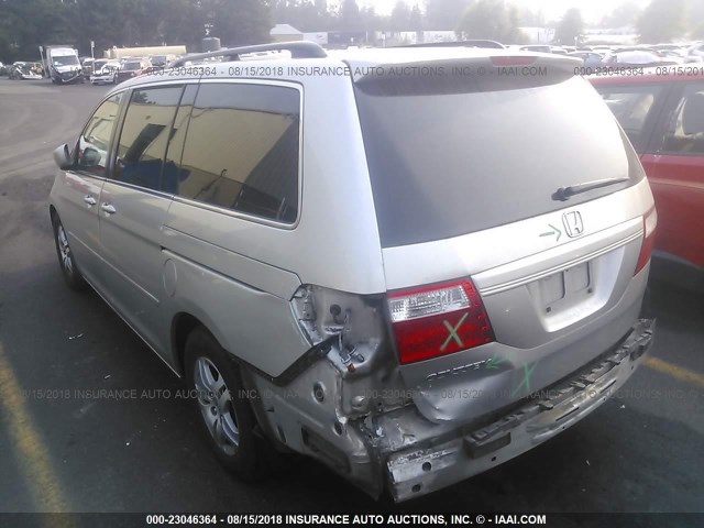 5FNRL386X7B459573 - 2007 HONDA ODYSSEY EXL SILVER photo 3