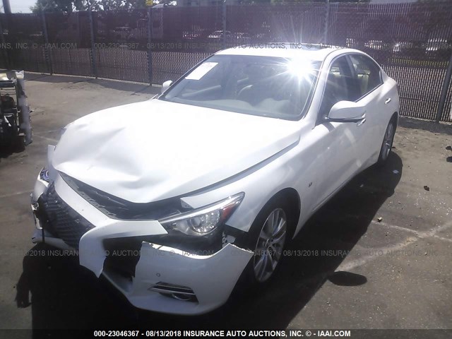 JN1BV7AP6FM344919 - 2015 INFINITI Q50 PREMIUM/SPORT WHITE photo 2