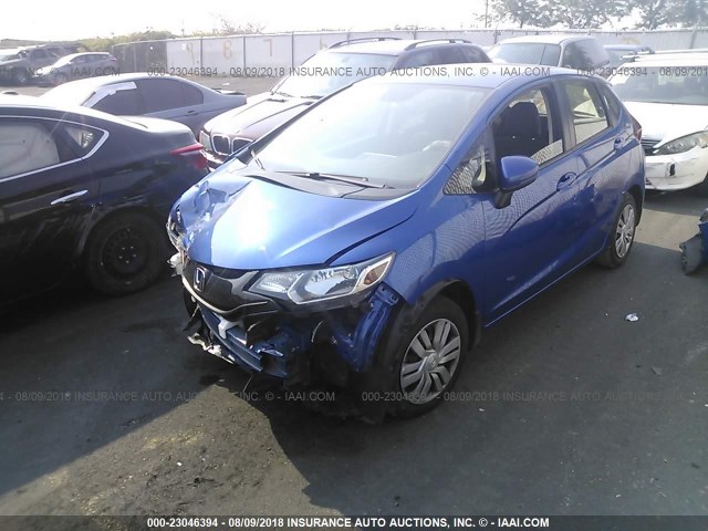 JHMGK5H51HS010511 - 2017 HONDA FIT LX BLUE photo 2