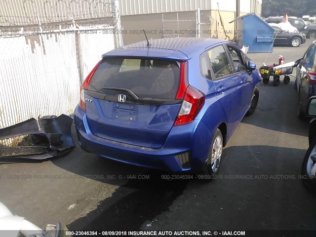 JHMGK5H51HS010511 - 2017 HONDA FIT LX BLUE photo 4